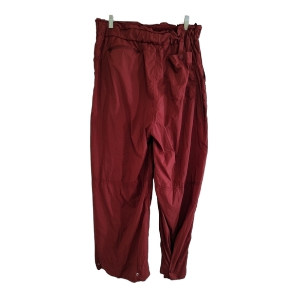 Free People Movement Syrah Red Nina Packable Pants Large Wide Adjustable Leg - Picture 5 of 14